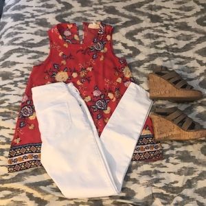 Old Navy Super Skinny White Jeans